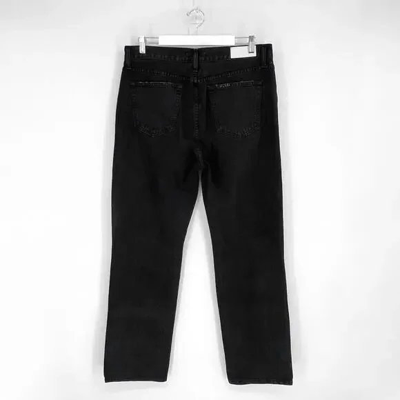 RE/DONE 90s High Rise Loose Jeans Women’s Size 31 Washed Black Distressed - Picture 7 of 7